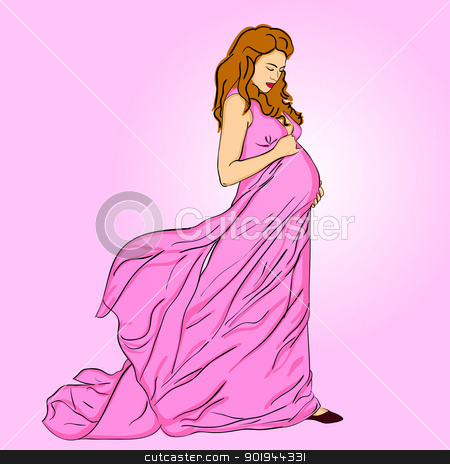 901944331 The Beautiful Pregnant Woman In A Long Dress